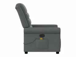 Sillón De Masaje|Sillón de relax | Sillón reclinable de masaje de tela gris oscuro SHL9685