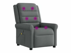 Sillón De Masaje|Sillón de relax | Sillón reclinable de masaje de tela gris oscuro SHL9685
