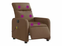 Sillón de relax | Sillón reclinable de masaje eléctrico tela marrón SHL9236 Marru00f3n Hot