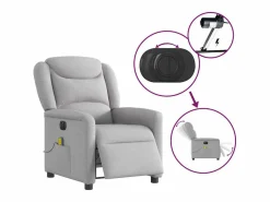 Sillón De Masaje|Sillón de relax | Sillón reclinable de masaje eléctrico tela nube SHL9642