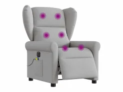 Sillón de relax | Sillón reclinable de masaje eléctrico tela nube SHL6141^ Outlet