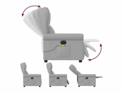 Sillón de relax | Sillón reclinable de masaje eléctrico tela nube SHL6141^ Outlet