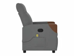 Sillón de relax | Sillón reclinable de masaje de tela gris oscuro SHL4404 Gris antracita