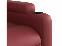 Sillón de relax | Sillón reclinable de cuero sintético tinto SHL8150^