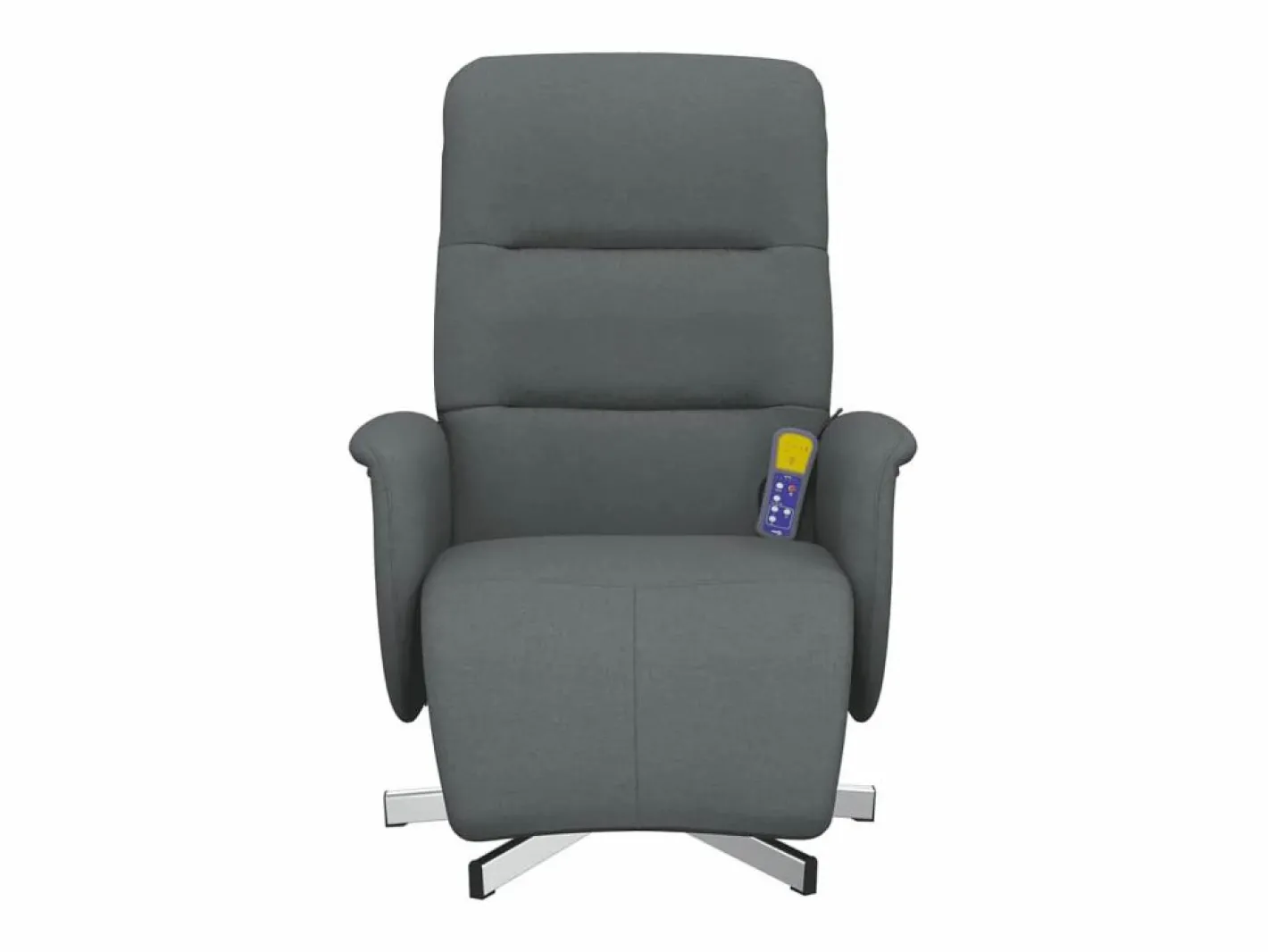 Sillón de relax | Sillón reclinable de masaje con reposapiés tela gris oscuro SHL4573^ Outlet