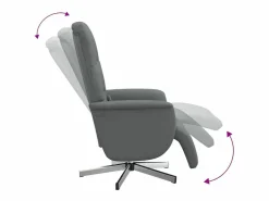 Sillón de relax | Sillón reclinable de masaje con reposapiés tela gris oscuro SHL4573^ Outlet
