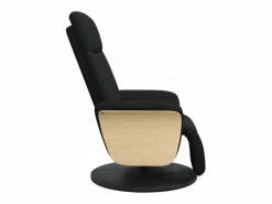 Sillón de relax | Sillón reclinable con reposapiés tela negra SHL5106^ Clearance