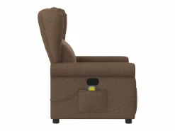 Sillón de relax | Sillón reclinable con masaje de tela marrón SHL2524^ Sale