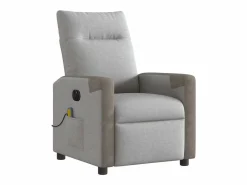 Sillón de relax | Sillón reclinable de masaje eléctrico tela nube SHL7511 Gris