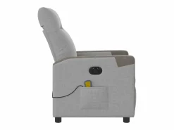 Sillón de relax | Sillón reclinable de masaje eléctrico tela nube SHL7511 Gris