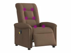 Sillón de relax | Sillón reclinable de masaje eléctrico tela marrón SHL5298^ New
