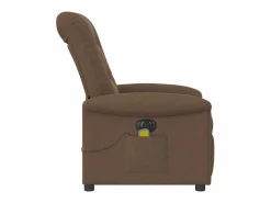 Sillón de relax | Sillón reclinable de masaje eléctrico tela marrón SHL5298^ New