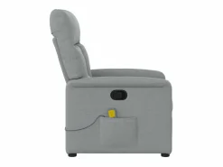 Sillón de relax | Sillón reclinable de masaje de tela claro SHL4300^ Outlet