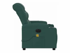 Sillón De Masaje|Sillón de relax | Sillón reclinable de masaje eléctrico tela verde oscuro SHL6654