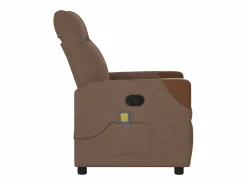 Sillón de relax | Sillón reclinable con masaje de tela marrón SHL6729^ Clearance