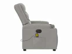 Sillón de relax | Sillón reclinable de masaje eléctrico tela nube SHL7510 Gris