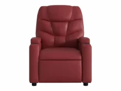 Sillón de relax | Sillón reclinable de cuero sintético tinto SHL3354 Rojo Best