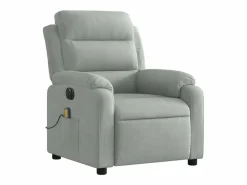 Sillón de relax | Sillón reclinable de masaje eléctrico terciopelo claro SHL5120^ Sale