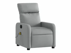 Sillón de relax | Sillón reclinable de masaje de tela claro SHL5109 Gris Sale