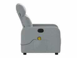 Sillón de relax | Sillón reclinable de masaje de tela claro SHL5109 Gris Sale