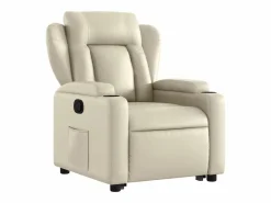 Sillón de relax | Sillón reclinable elevable cuero artificial color SHL4404 Crema Best