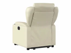 Sillón de relax | Sillón reclinable elevable cuero artificial color SHL4404 Crema Best