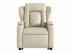 Sillón de relax | Sillón reclinable elevable cuero artificial color SHL4404 Crema Best