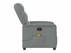 Sillón de relax | Sillón reclinable de masaje de tela claro SHL5692 Gris Discount