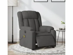 Sillón De Masaje|Sillón de relax | Sillón reclinable de masaje eléctrico tela gris oscuro SHL3826