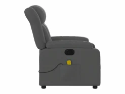 Sillón De Masaje|Sillón de relax | Sillón reclinable de masaje eléctrico tela gris oscuro SHL3826