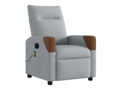 Sillón de relax | Sillón reclinable de masaje eléctrico tela claro SHL8572^ Discount