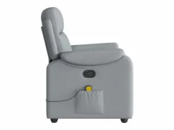 Sillón de relax | Sillón reclinable de masaje de tela claro SHL6895 Gris