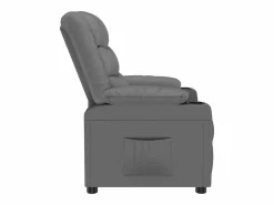 Sillón de relax | Sillón reclinable de cuero sintético SHL3545 Gris New