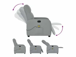 Sillón De Masaje|Sillón de relax | Sillón reclinable de masaje eléctrico tela claro SHL3933