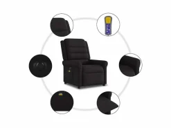 Sillón de relax | Sillón reclinable de masaje eléctrico tela SHL2888^ Sale