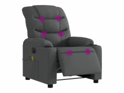 Sillón De Masaje|Sillón de relax | Sillón reclinable de masaje eléctrico tela gris oscuro SHL5950