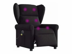 Sillón de relax | Sillón reclinable de masaje eléctrico tela SHL6820 Negro Best