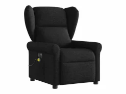 Sillón de relax | Sillón reclinable de masaje eléctrico tela SHL6820 Negro Best