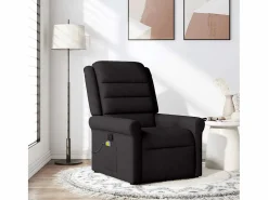 Sillón de relax | Sillón reclinable de masaje de tela SHL7032 Negro