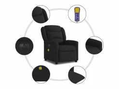 Sillón de relax | Sillón reclinable de masaje eléctrico tela SHL5765^ Outlet