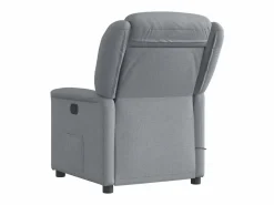 Sillón de relax | Sillón reclinable de masaje eléctrico tela claro SHL8638 Gris Discount