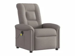 Sillón De Masaje|Sillón de relax | Sillón reclinable de masaje eléctrico tela gris taupe SHL5811
