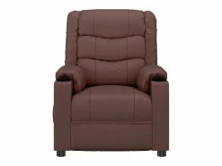 Sillón de relax | Sillón reclinable de cuero sintético marrón SHL6458^ Outlet