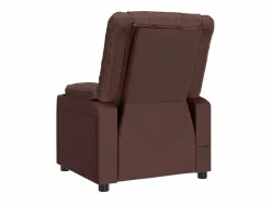 Sillón de relax | Sillón reclinable de cuero sintético marrón SHL6458^ Outlet