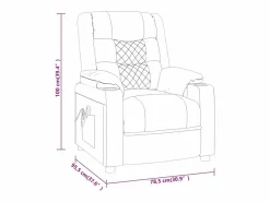 Sillón de relax | Sillón reclinable de cuero sintético marrón SHL6458^ Outlet
