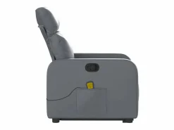 Sillón de relax | Sillón reclinable de masaje de pie cuero artificial SHL6225 Gris Hot