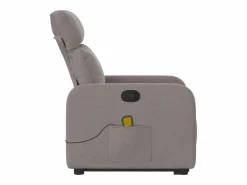 Sillón De Masaje|Sillón de relax | Sillón reclinable de masaje elevable tela gris taupé SHL4808