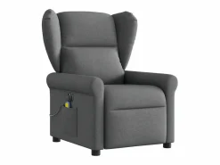 Sillón De Masaje|Sillón de relax | Sillón reclinable de masaje eléctrico tela gris oscuro SHL3450