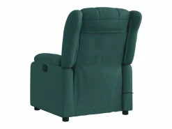 Sillón de relax | Sillón reclinable de masaje eléctrico tela verde oscuro SHL9320^ Hot
