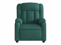 Sillón de relax | Sillón reclinable de masaje eléctrico tela verde oscuro SHL9320^ Hot